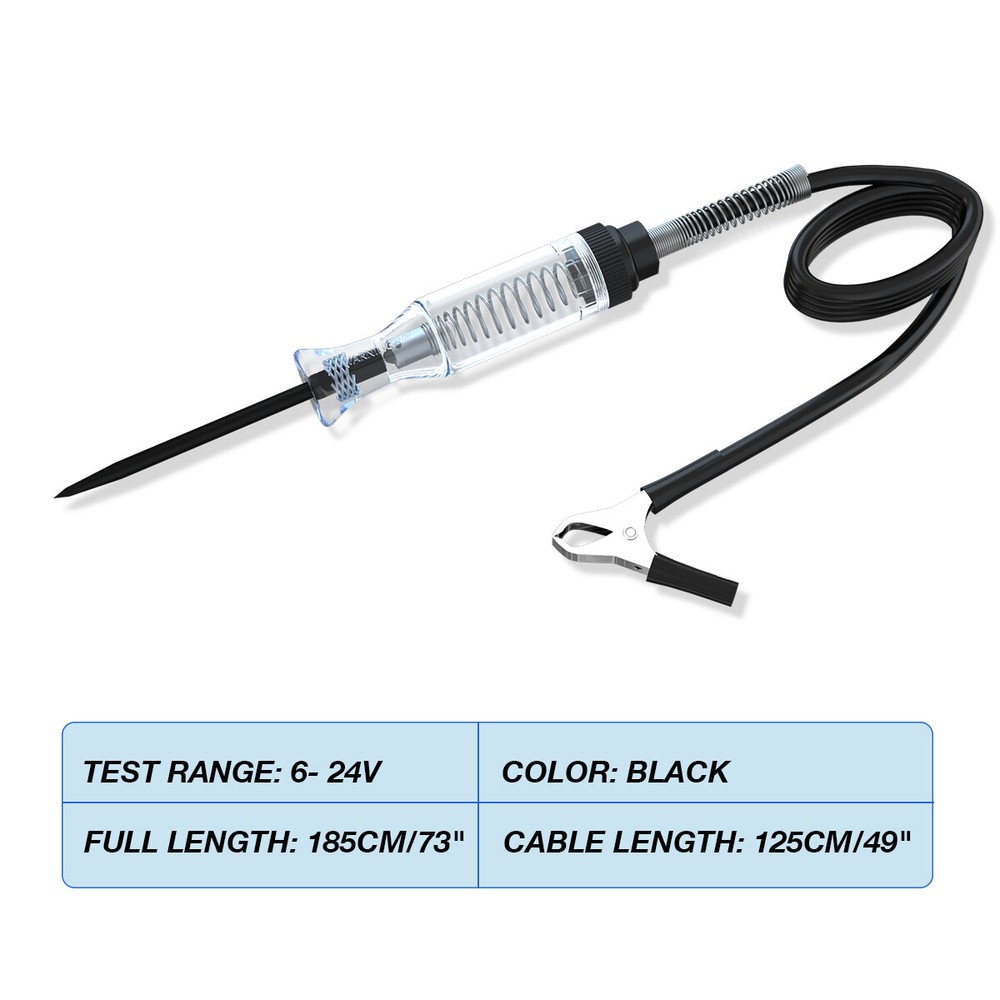Auto Circuit Tester 12V/24V Test Light Probe Voltage Continuity Checker