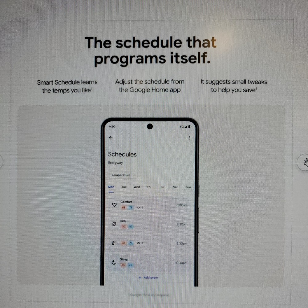 Google - Nest Learning Thermostat 4th Gen with Temperature Sensor Polished Gold