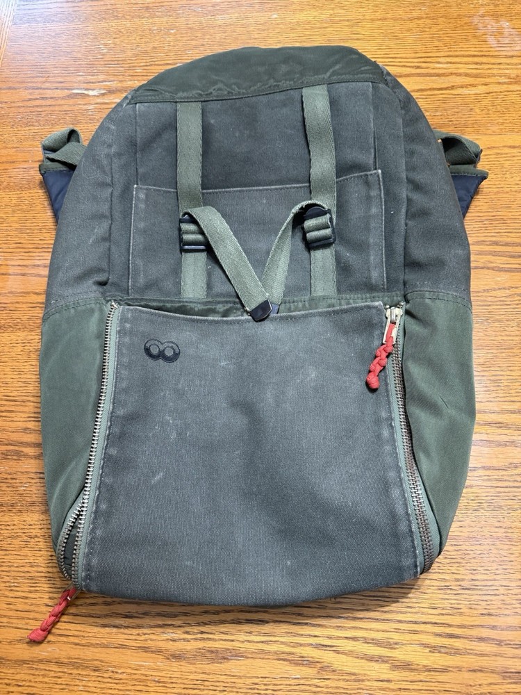 Vintage Military Backpack Rucksack Canvas Green