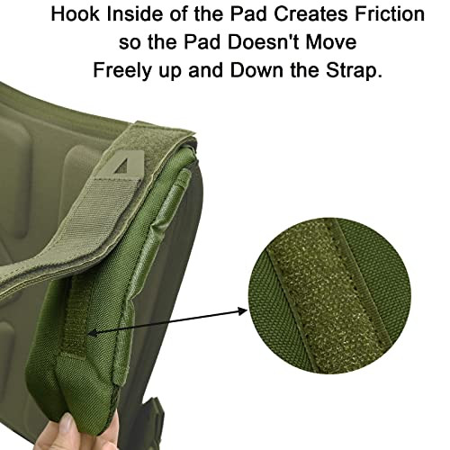 2 Pack Shoulder Strap Pad Vest Shoulder Strap Pads Backpack Strap Pads Green