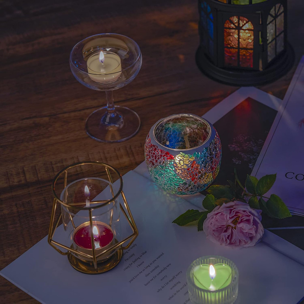 Tea Light Candle Cups, 50Pcs Clear Polycarbonate Plastic Empty Tealight Mold Tin
