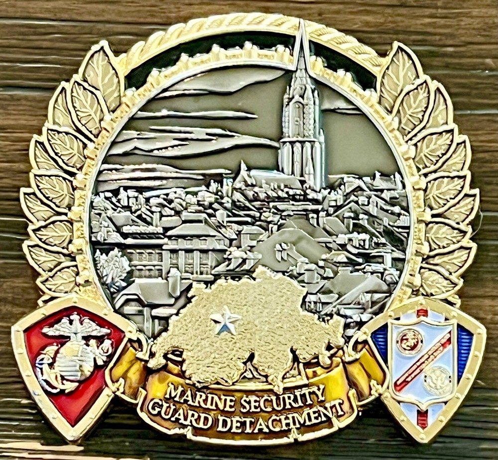 USMC MSG Marine Security Guard Detachment Bern, Switzerland Challenge Coin
