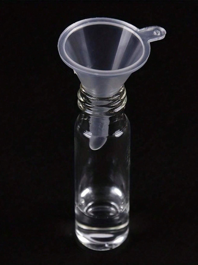 5pcs Mini Plastic Funnels - Small Transparent Funnels for Essential Oils & Spice