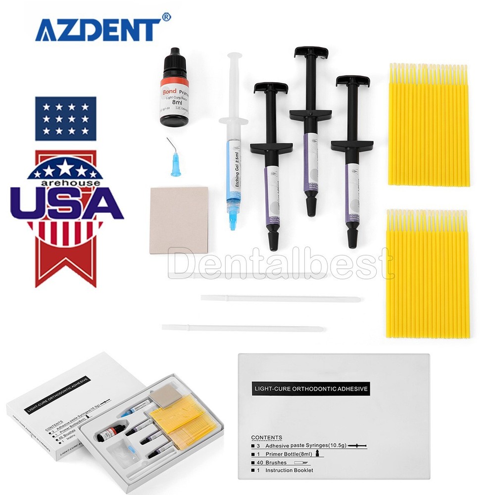 Dental Orthodontic Bonding System Bracket Light cure Adhesive and Primer Kit