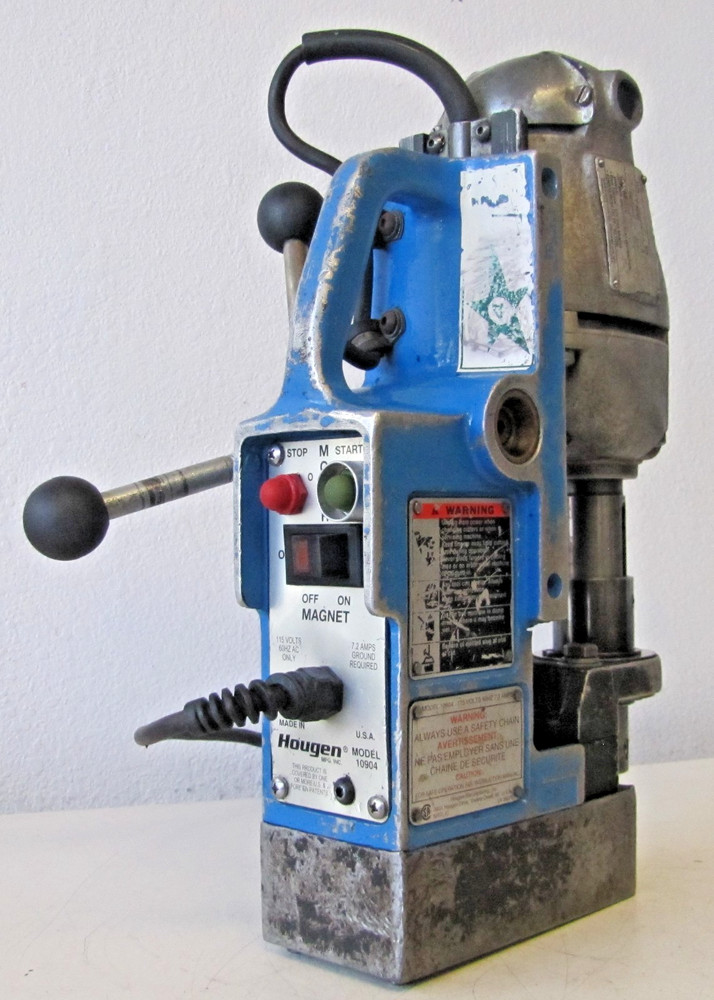 Hougen Rotabroach 10904 Mag Portable Magnetic Drill Press With Extra Bits 115V