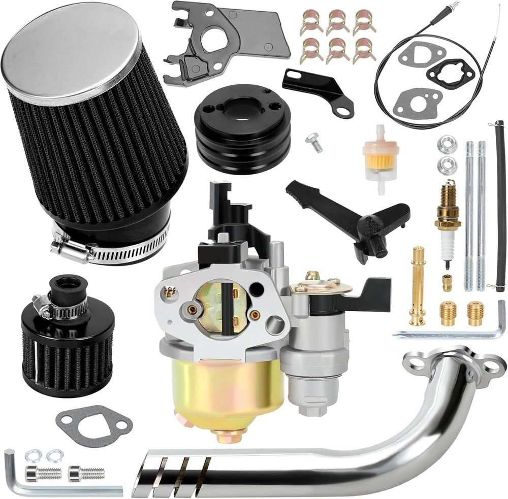 Predator 212 Stage 1 Kit with 212Cc Carburetor Exhaust Pipe Replacement for Pred