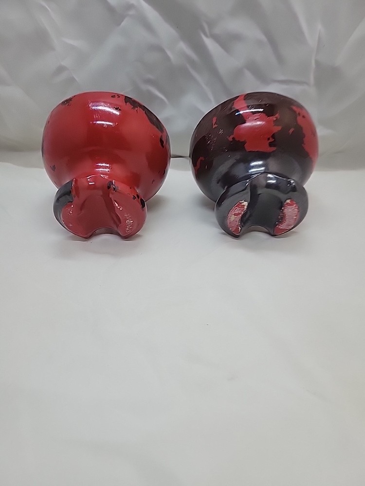 Red Heavy Candle Holders