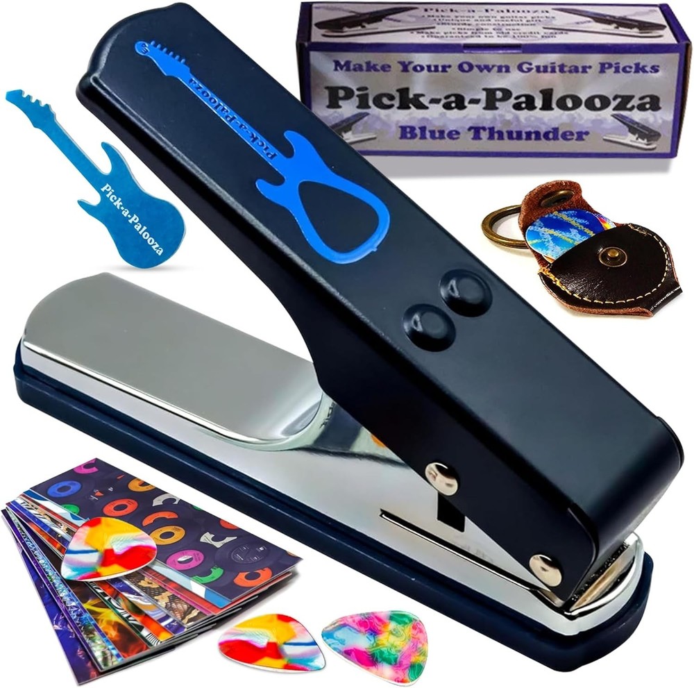 Guitar Pick Maker Kit with Key Chain & Artwork Strips - Create Unique Picks
