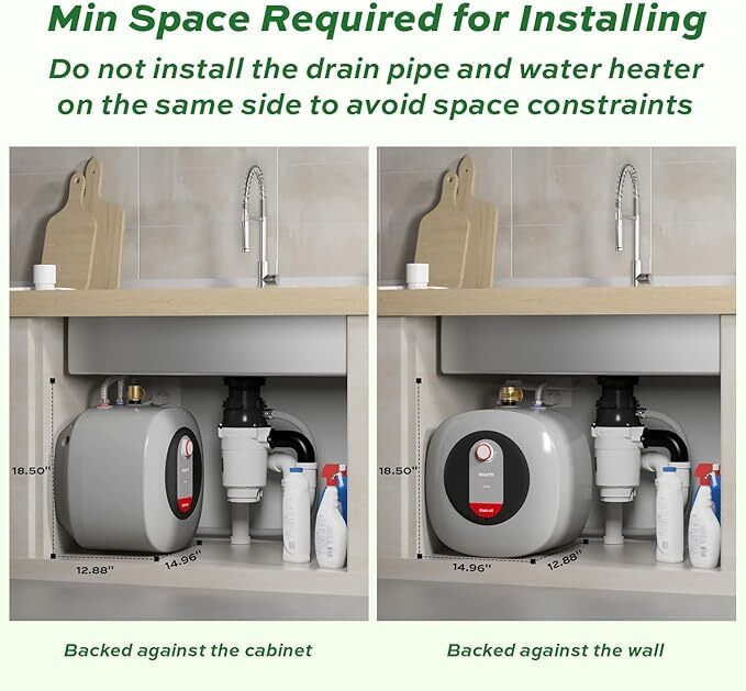 【USED】4.0 Gallon 1440W - Electric Mini Tank Water Heater For Kitchen RV Camper