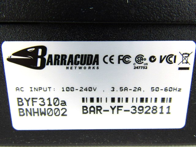 Barracuda Networks BYF310a Web Filter 310 Security Gateway