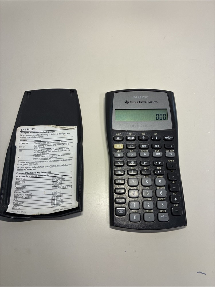 TI Texas Instruments BA II Plus Financial Calculator  Tested