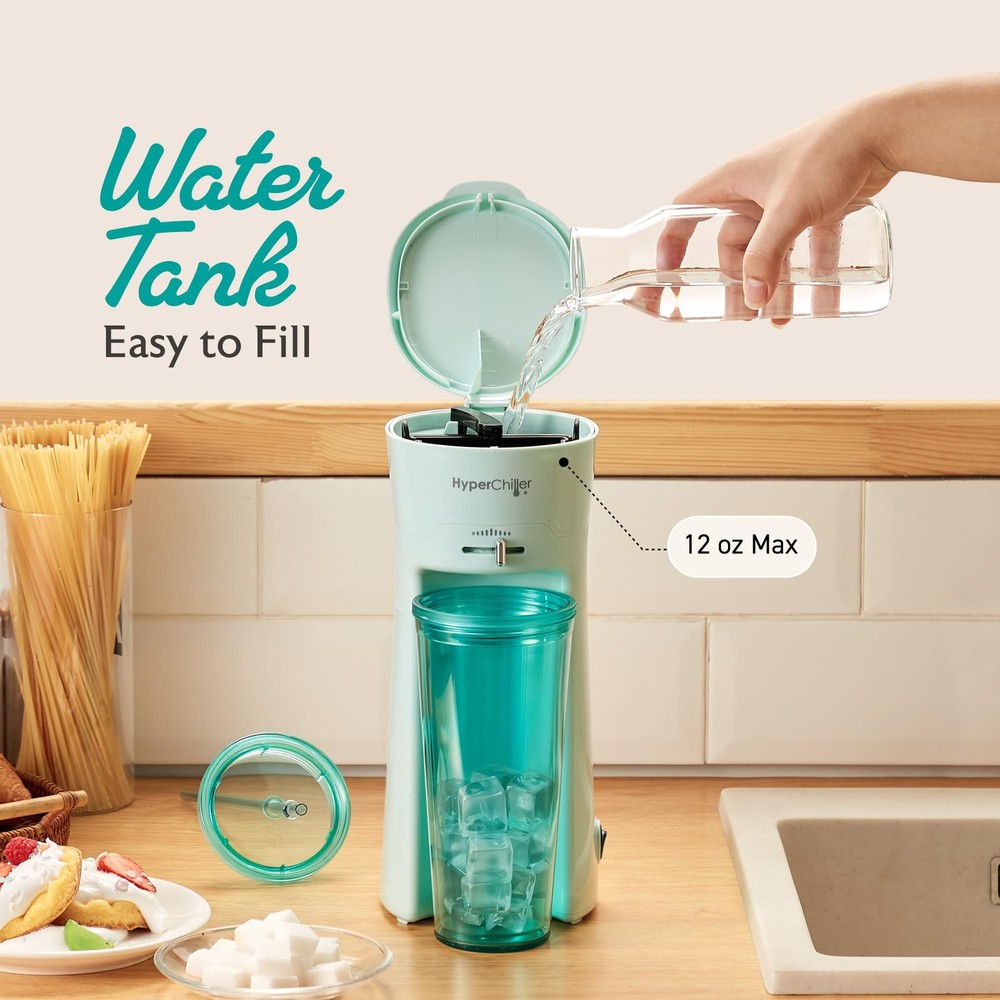 HyperChiller EHC824 Iced & Hot Coffee Maker, Adjustable 2.5 Cups, Mint
