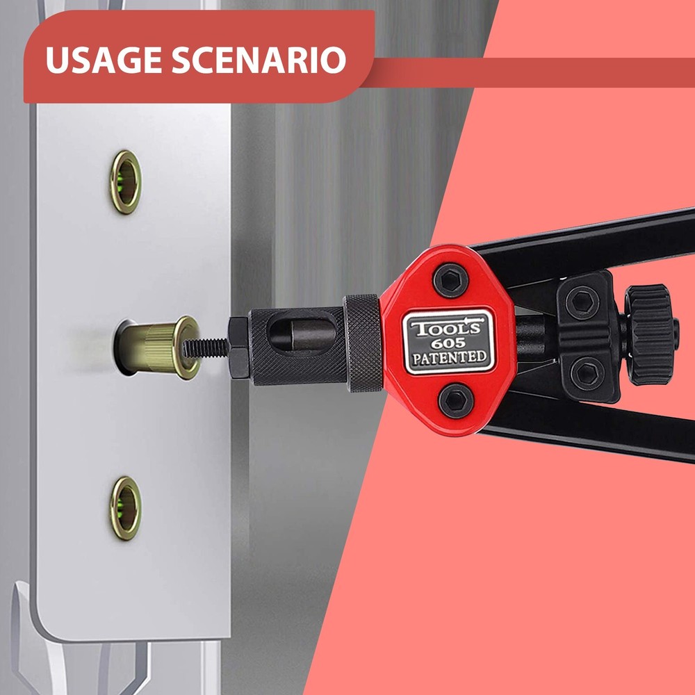 1510pc Rivet Nut Gun Kit Rivnut Setting Tools Nut Setter Tool Hand Blind Riveter