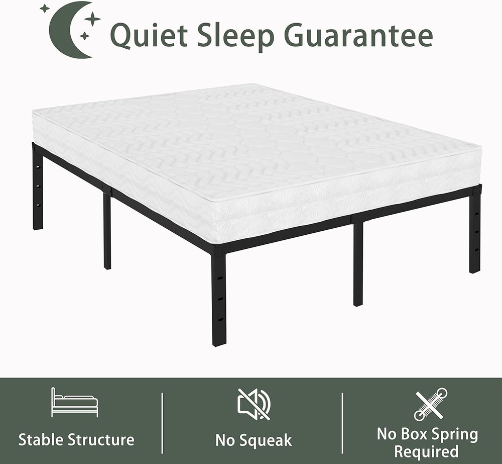 18 Inch Full Size Bed Frame Metal Platform Bed Frame Full Size No Box Spring