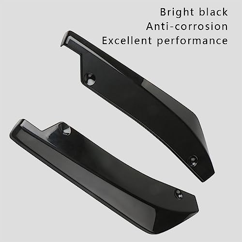 Jsorum 2Pcs Rear Bumper Canard Splitter Protector, Universal Bumper Lip Black