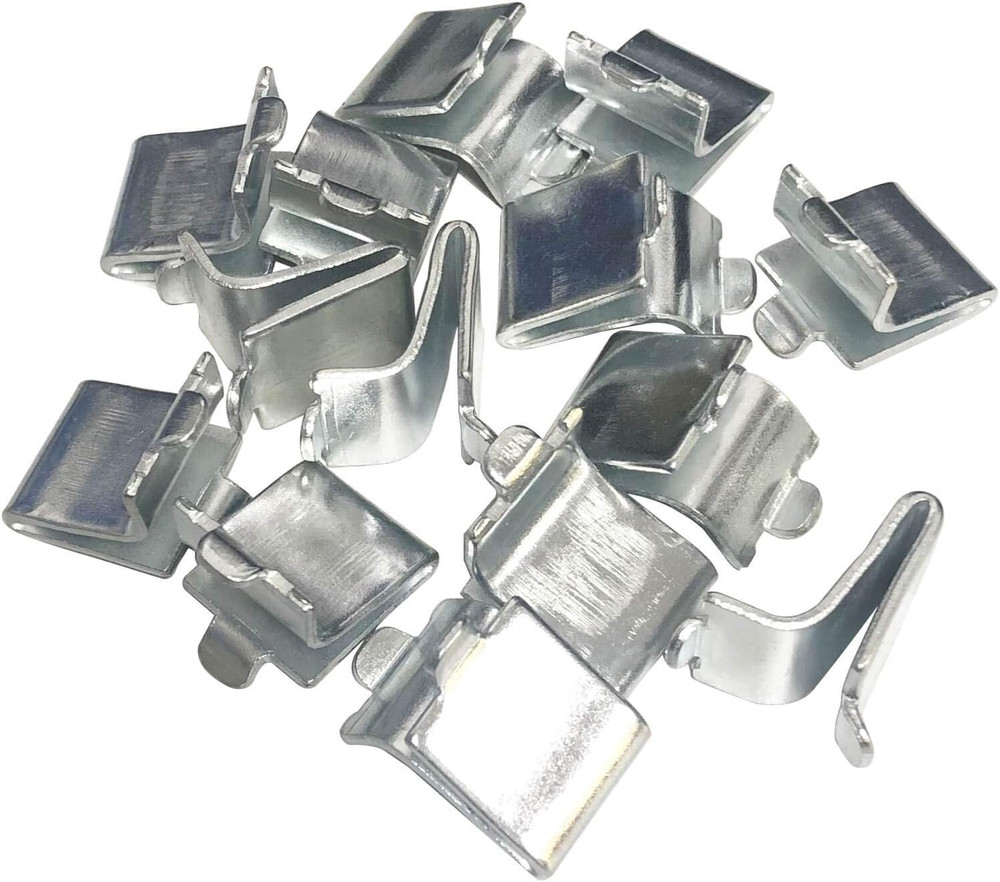 Adjustable Steel Pilaster Shelf Support Clips - 14 Pieces