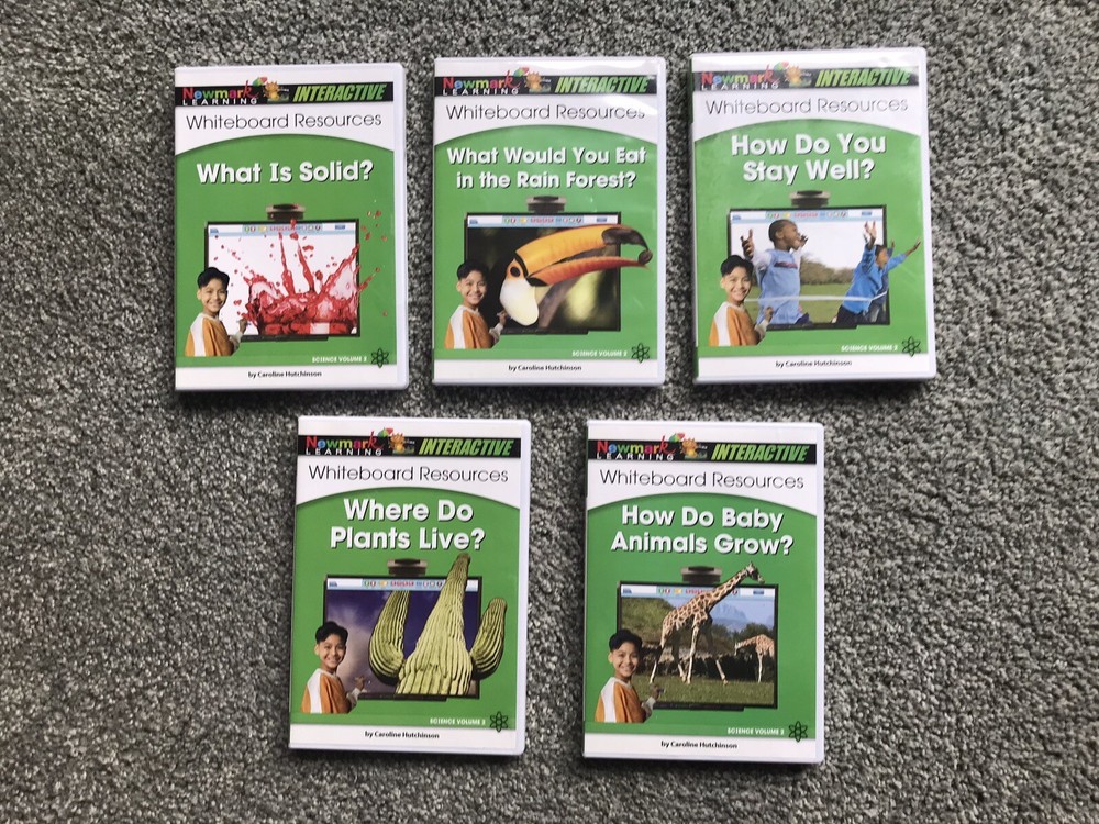 Newmark Interactive Whiteboard Resources Science Vol. 2  5 CD-ROM Set   VG Cond