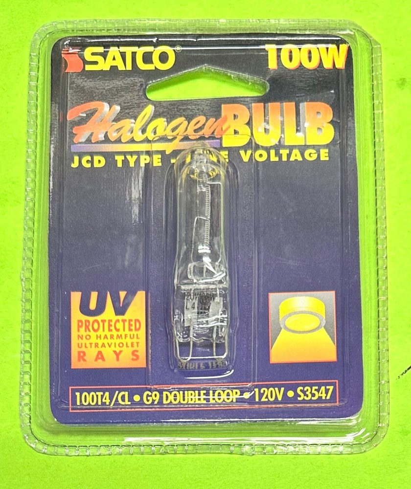 SATCO S3547 100W 120V 100 WATT HALOGN G9 DOUBLE LOOP BASE LIGHT BULB
