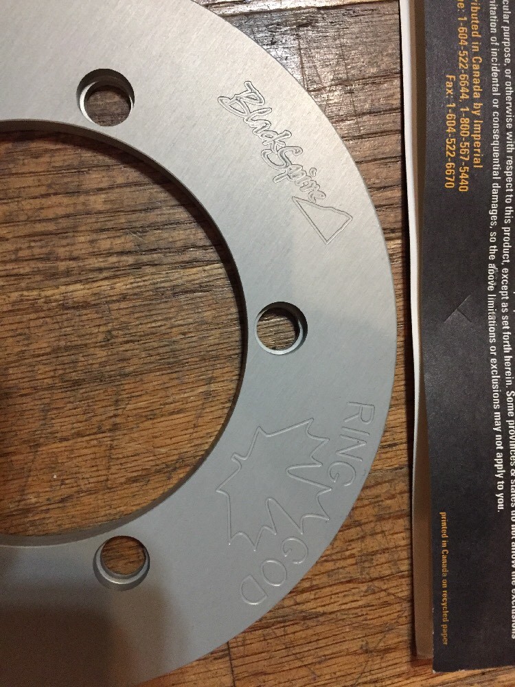 BlackSpire ring god chainring BASH guard 5 hole 110 mm