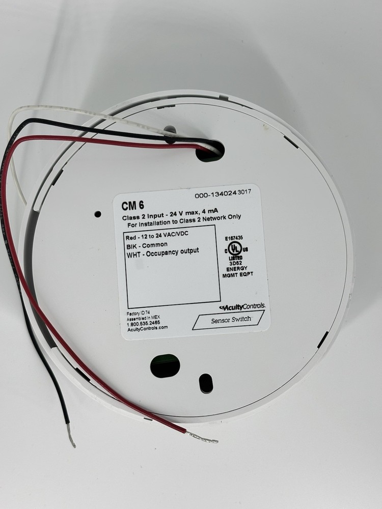 AcuityControls CM 6 Ceiling Mount Passive Infrared Solid State Sensor 360° Lens