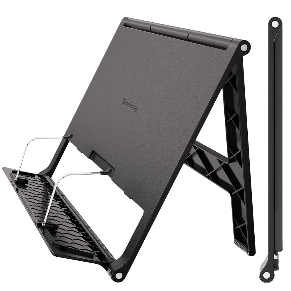 Book Stand Free Angle Adjustable Holder for Thick Textbook Collapsible Rest