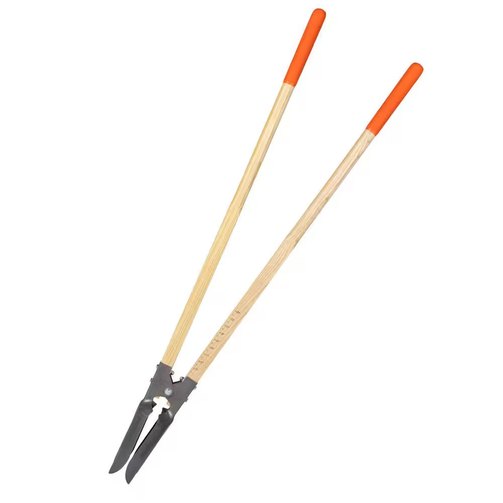 Post Hole Digger, Heavy Duty Post Hole Digger with Wood Handle, Manual Hole Digg