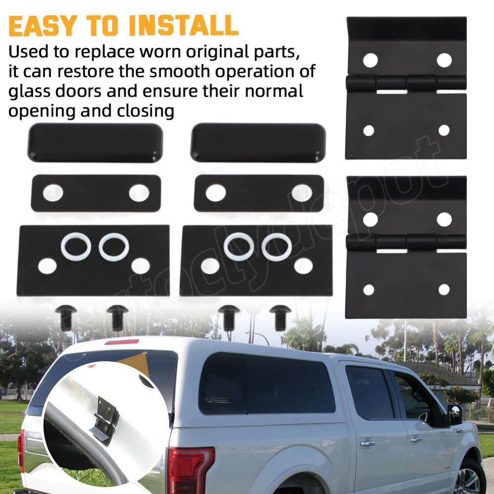 For Snugtop Camper Shell Nut Plates Hinges Repair Kit All Glass Rear Doors 16pcs