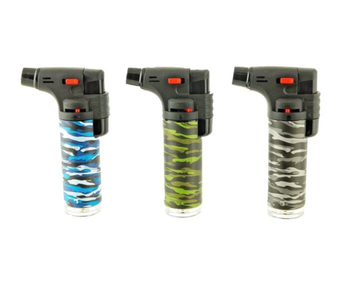 3 Pack Jumbo 4" Single Jet Flame Torch Gun Lighter Refillable Lockable Windproof
