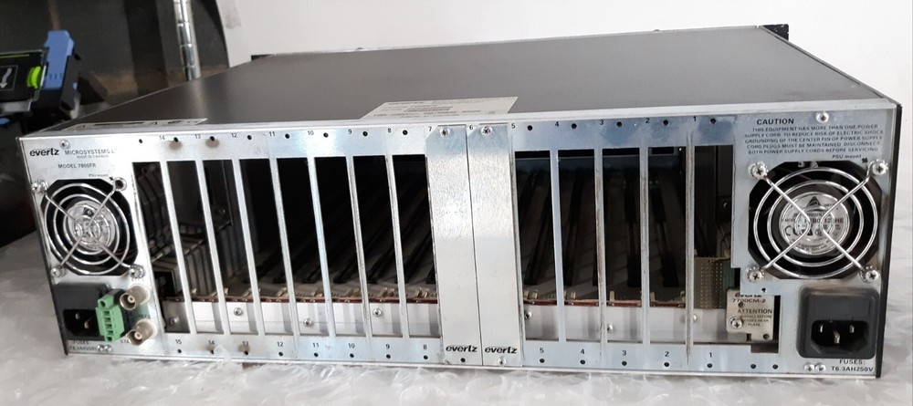 Evertz 7800FR MultiFrame Controller Empty w/ 2x PSU *CHASSIS*