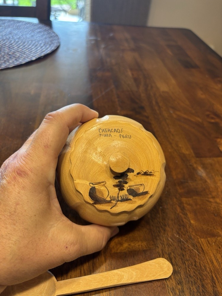 Vintage Peru sugar bowl