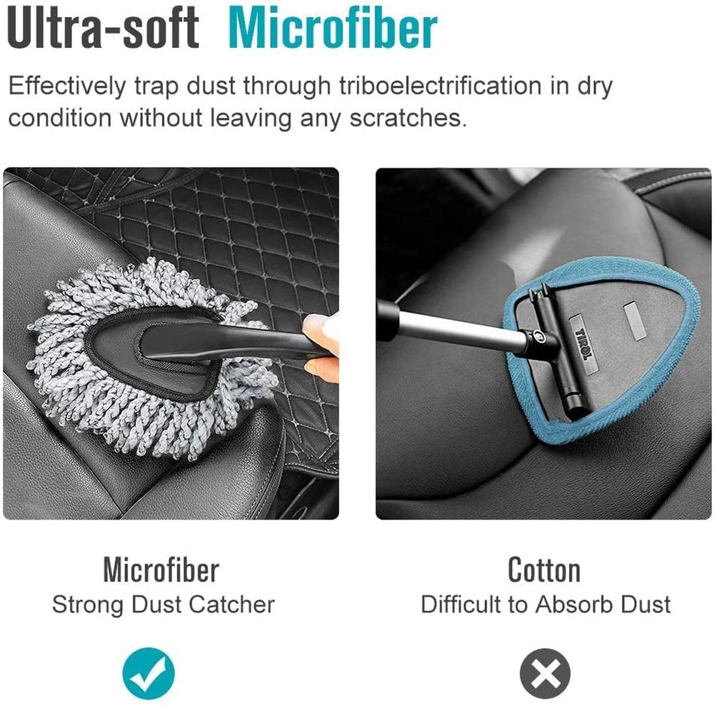 Multi-Functional Car Duster Cleaning Dirt Dust Clean Brush Dusting Tool Mop G...