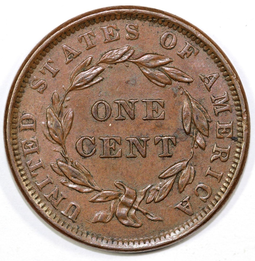 1839 1c N-10 Matron Head Large Cent