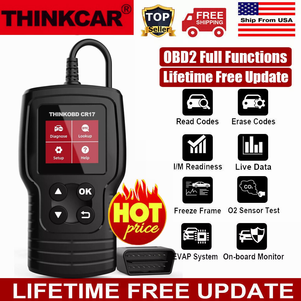 CR17 Code Reader Automotive OBD2 Scanner Car Check Engine Fault Diagnostic Tool