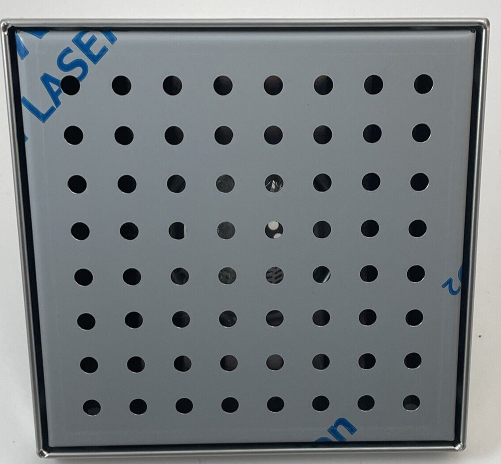 B&K 6? Zero Pattern Grating Square Model Shower Drain, Polished Chrome Open Box