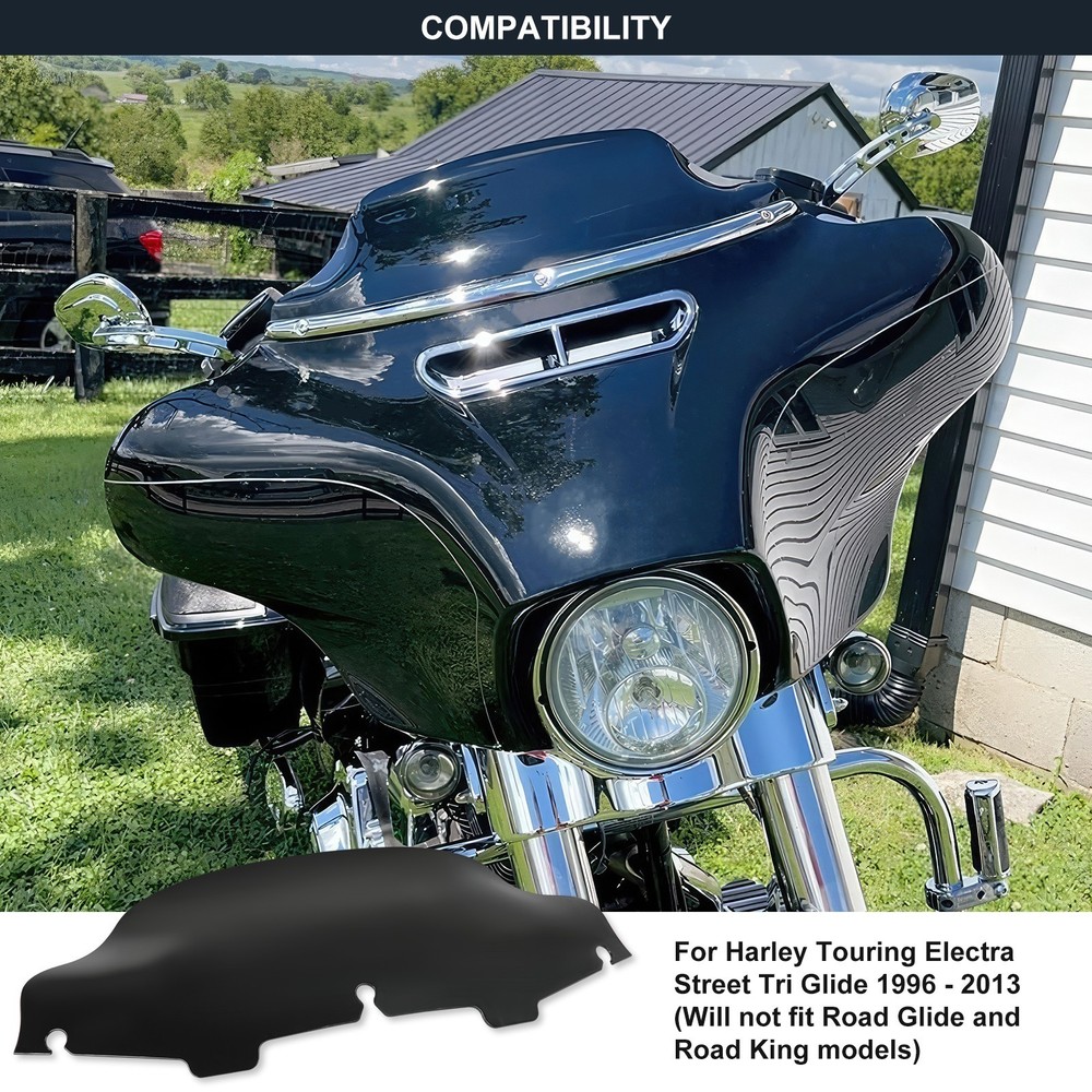 6" Windshield Windscreen For Harley FLHTCU Ultra Classic Electra Glide 1996-2013