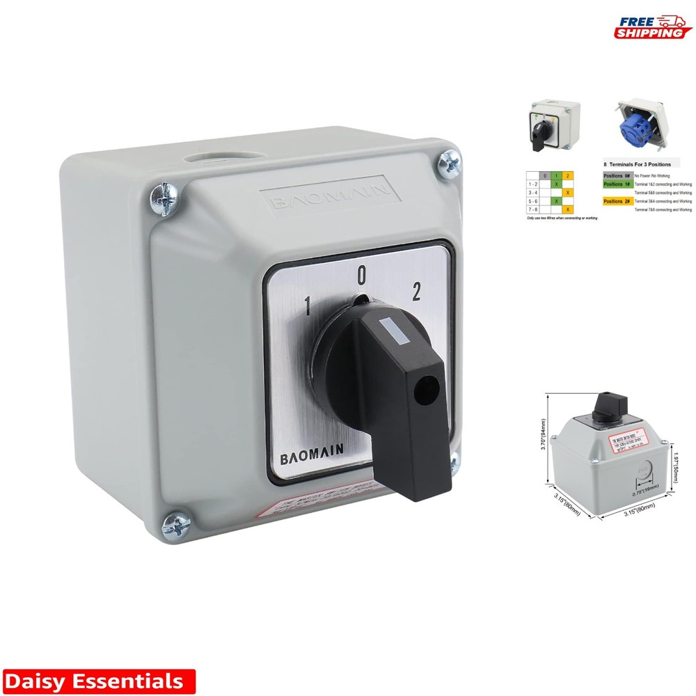 Compact Universal Rotary Switch with 660V 20A Specifications - Easy Installation