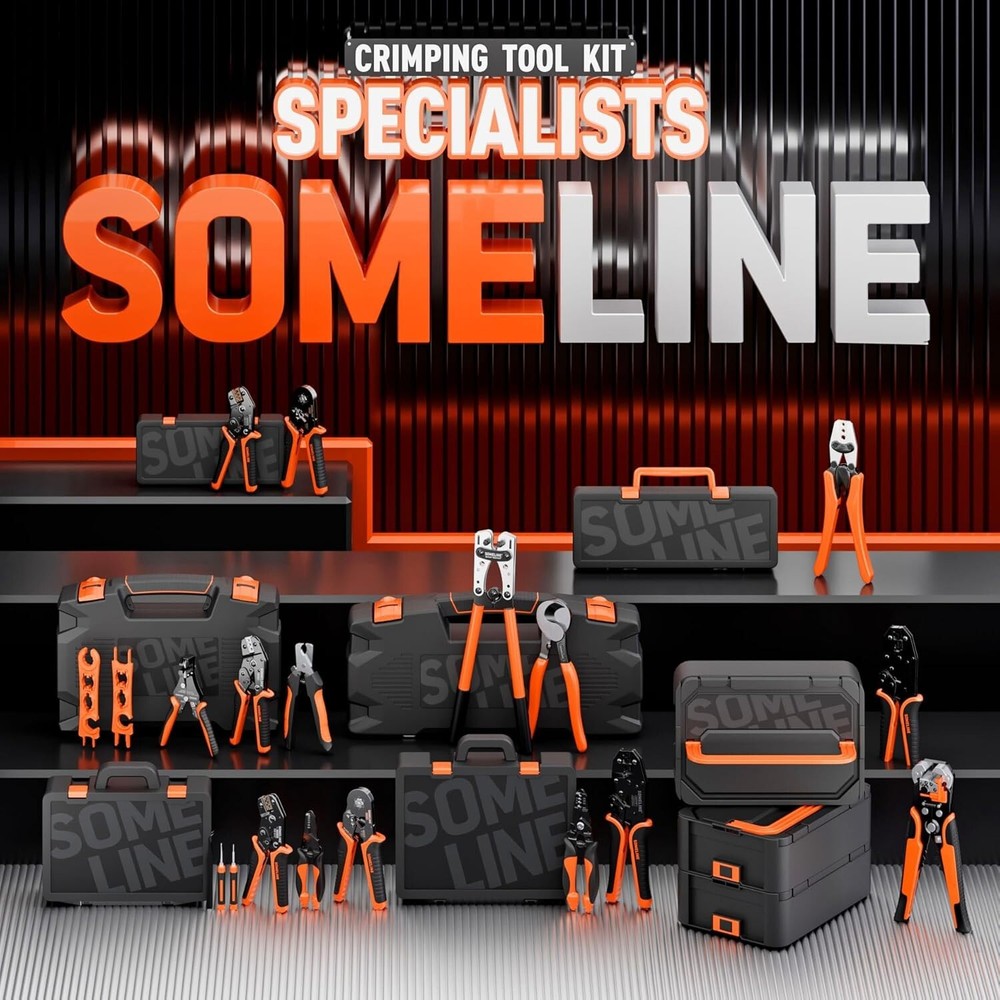 Complete Crimping Tool Kit: 24 Sizes Insulated Ferrules with Wire Stripper