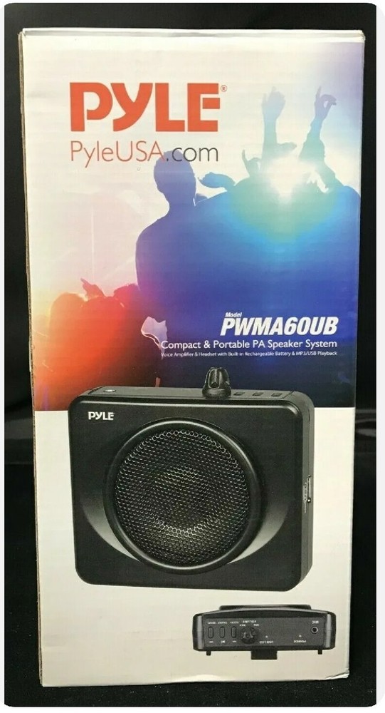 Pyle Rechargeable Portable Wireless Mobile PA System Speaker Headset Microphone