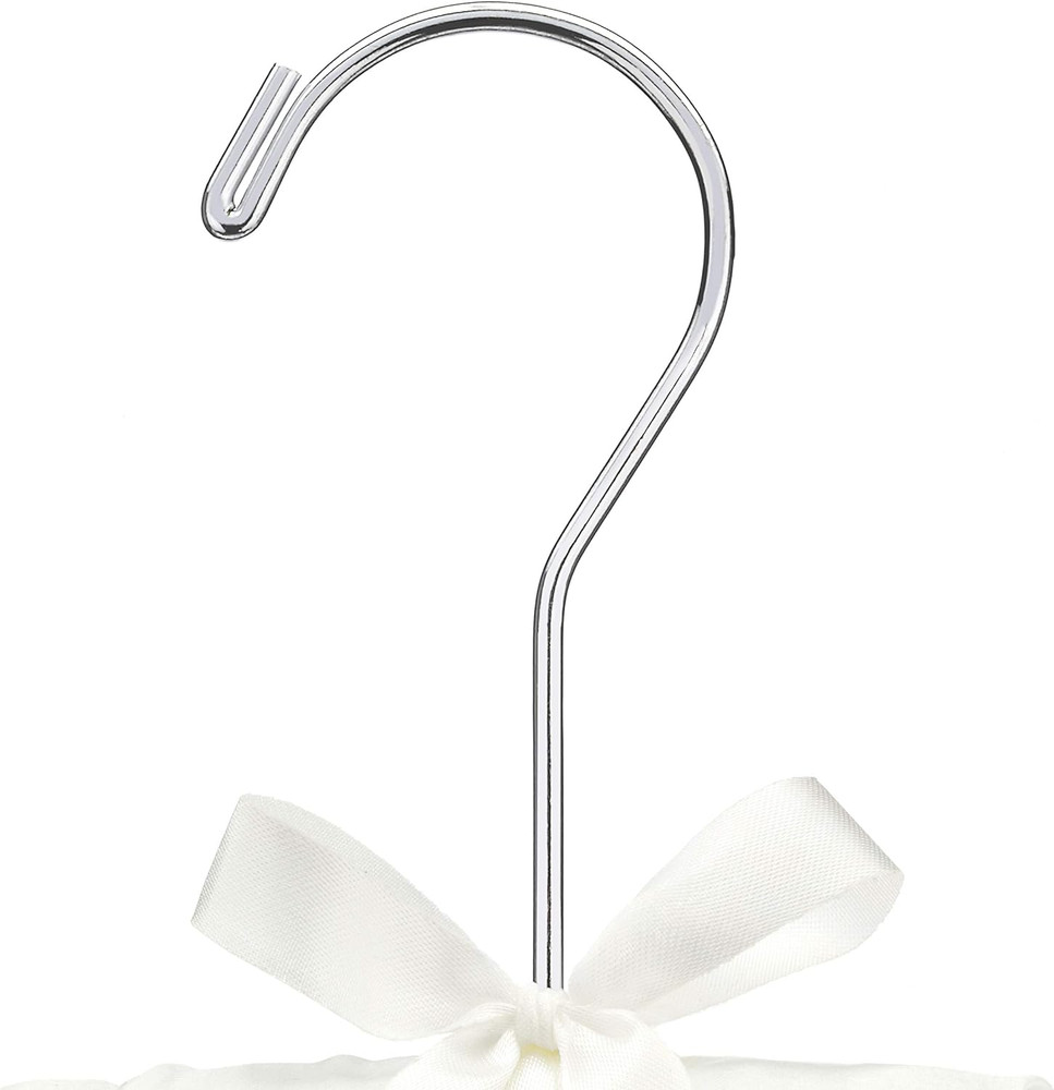 8PK Sat Blouse Hanger, 8 Count, Bone