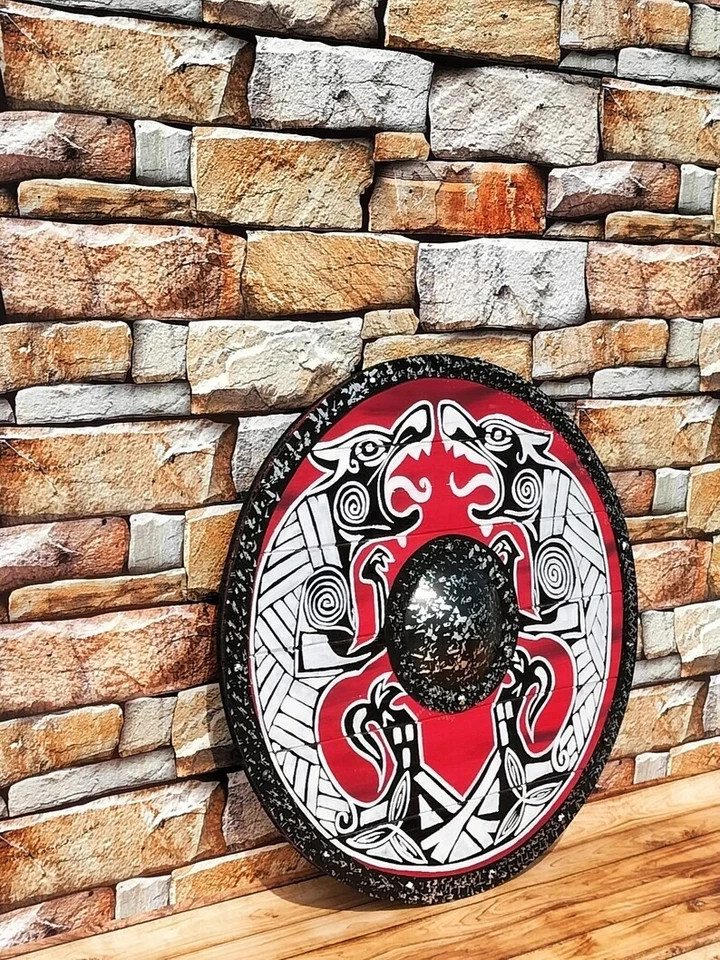 Medieval Dragon Viking Shield Authentic Wooden Warrior Shield