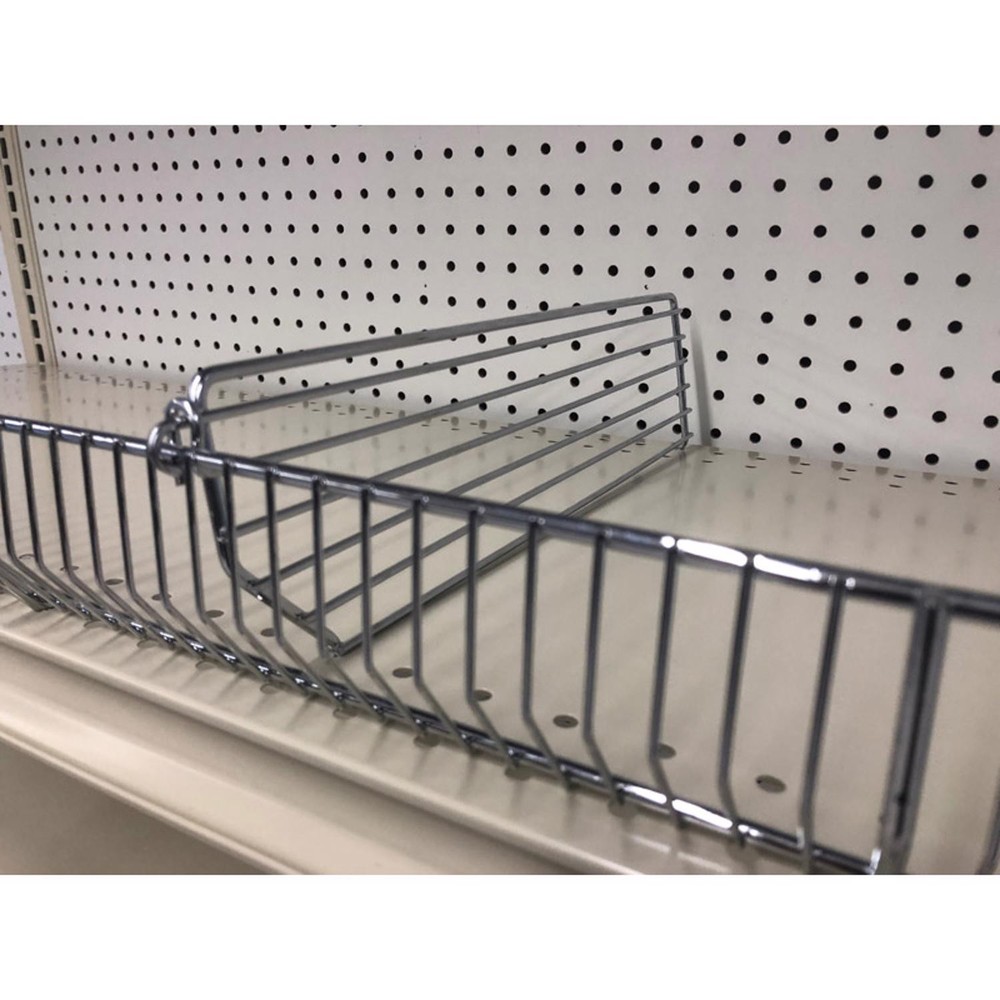Trion Wire Bin Divider, 3"x22", Chrome, 20-Pack, Durable for Wire Baskets