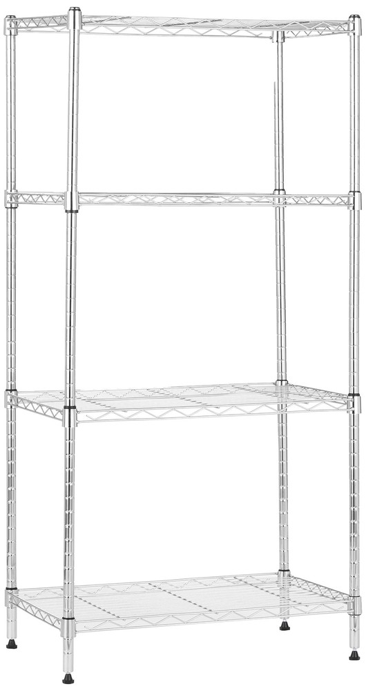 Amazon Basics 4-Shelf Adjustable Storage Shelving Unit for Garage, Steel Wire Ra