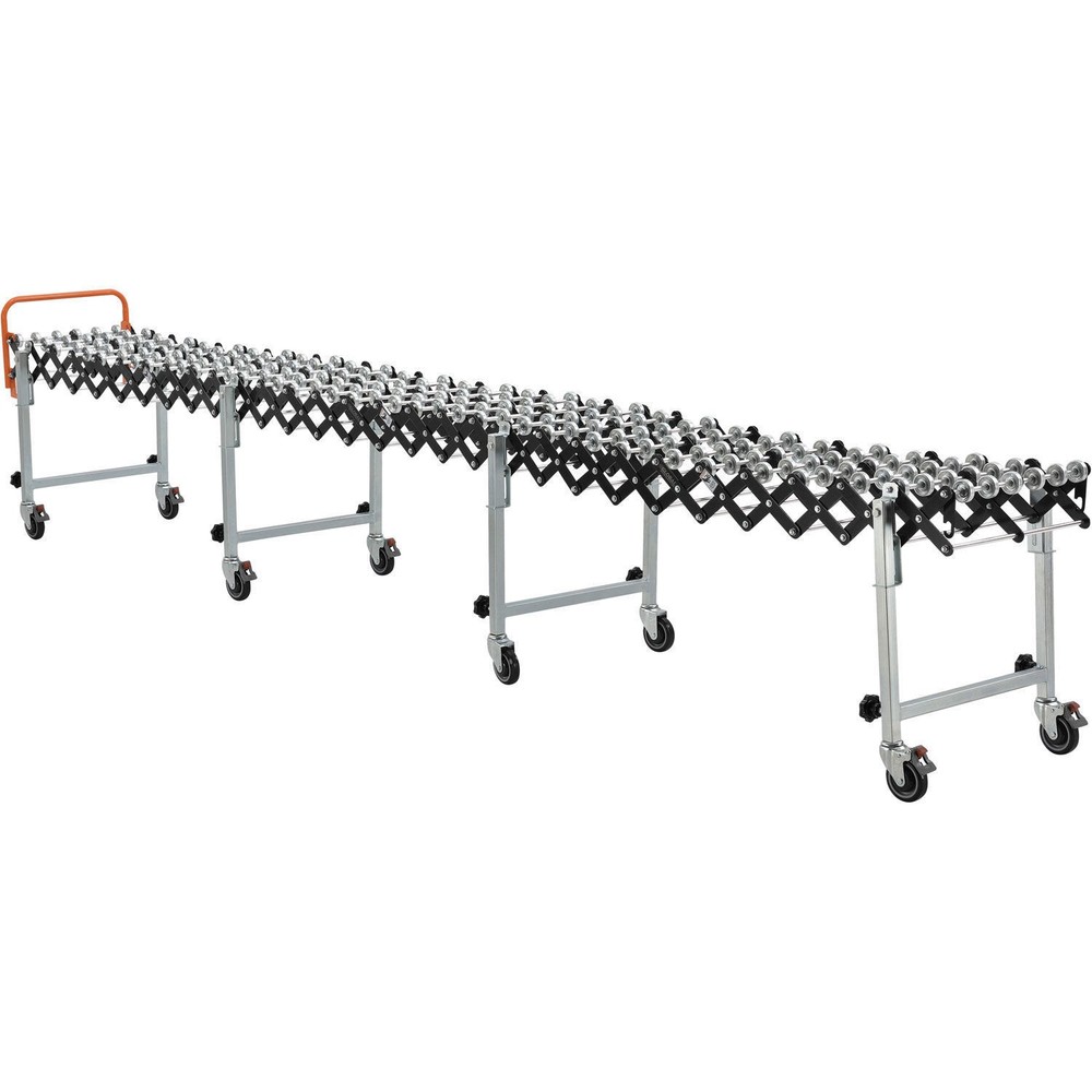3'3" to 12'10" Portable Flexible  Expandable Conveyor - Steel Skate Wheels -
