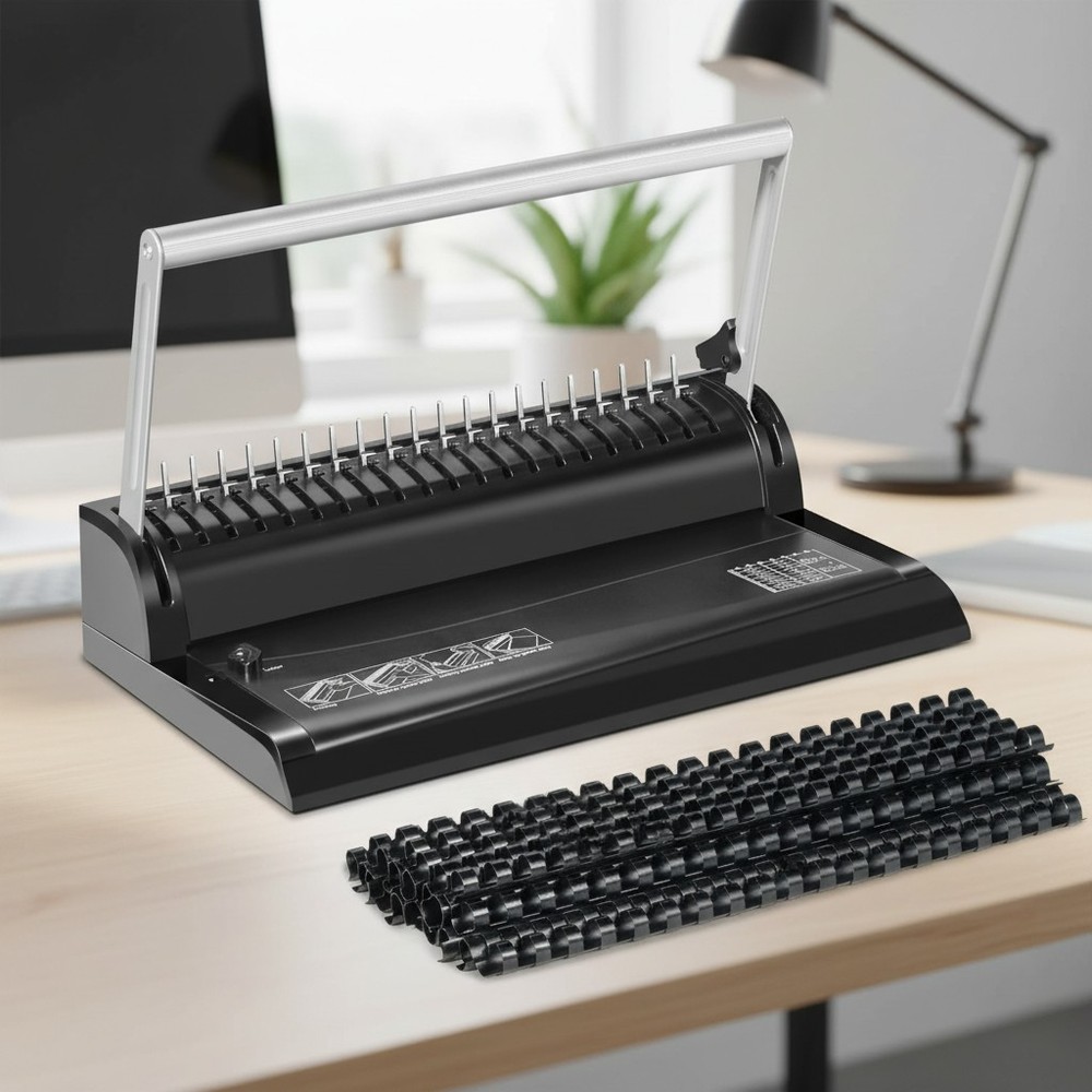 Professional 19-Hole Binding Machine with 30 Combs: Perfect for Home & Office
