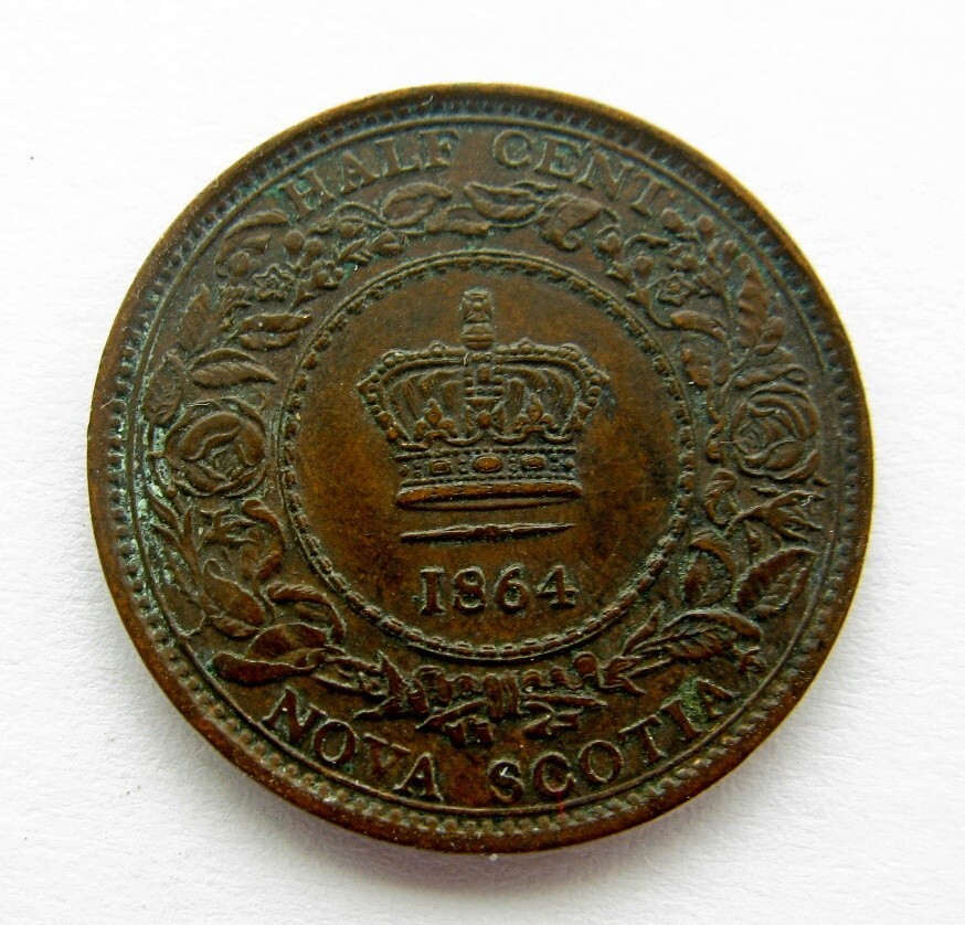 1864 Nova Scotia Half Cent - HIGH GRADE