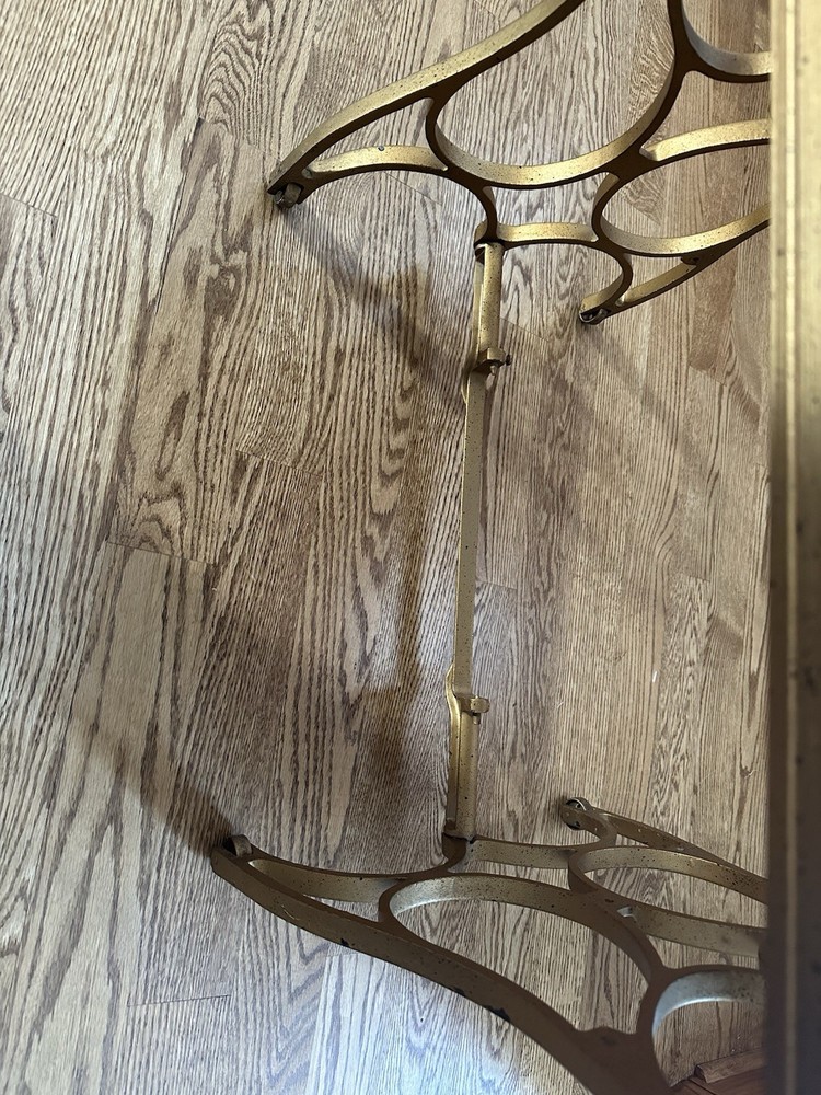 Vintage Chess Table Bronze with rolling feet