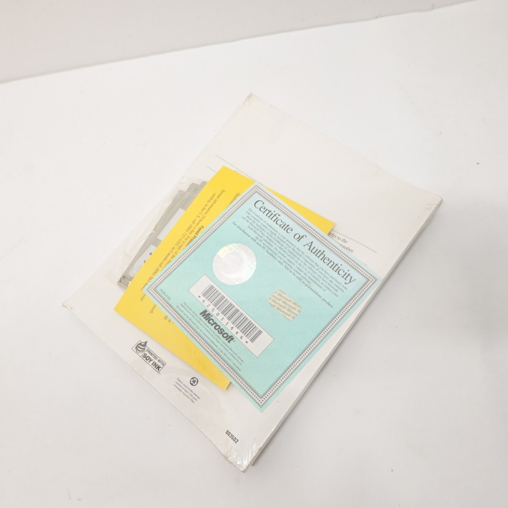 Microsoft MS-DOS User’s Guide Manual + COA Registration Card – New PC Release