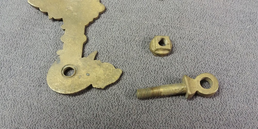 Bronze Drop Bail Drawer Pull Handle Cherub Head Wing Figure Victorian Hardware