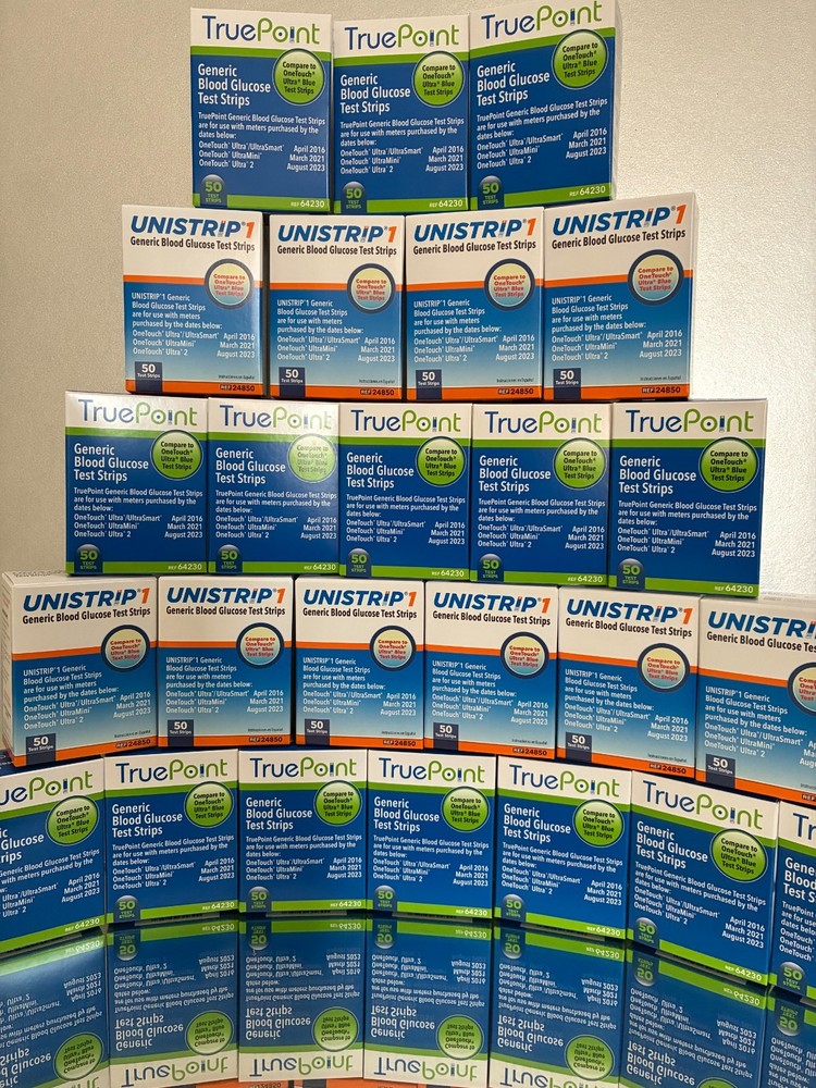 True Point - Unistrip Blood Glucose Strips – 1000 Count – Generic For One Touch