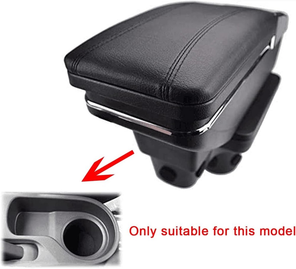 Double Layer Armrest Box black&thread for Hyundai Accent 2017-2020 Armrest